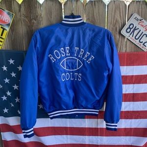 Vintage 70s-80s Indianapolis Colts Rose Tree Lightweight Bomber jacket Size M